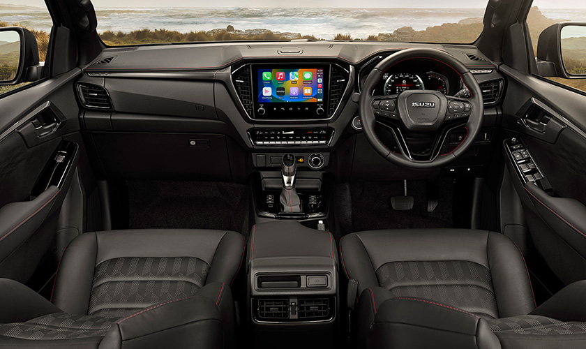 D-MAX interior dashboard and controls