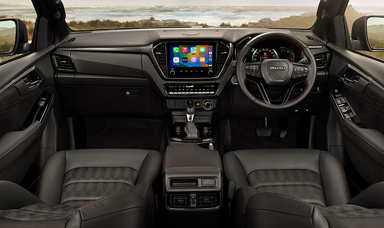 D-MAX interior dashboard and controls