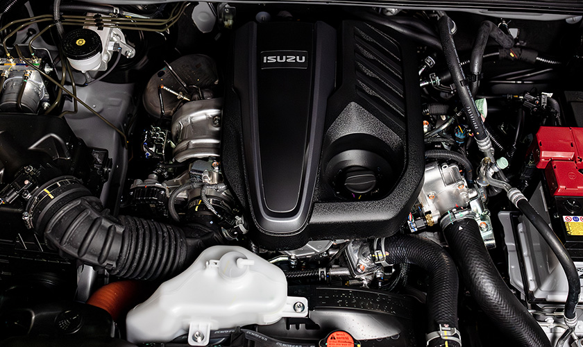 Isuzu D-MAX 8-speed automatic transmission paired with 2.2L turbo-diesel engine