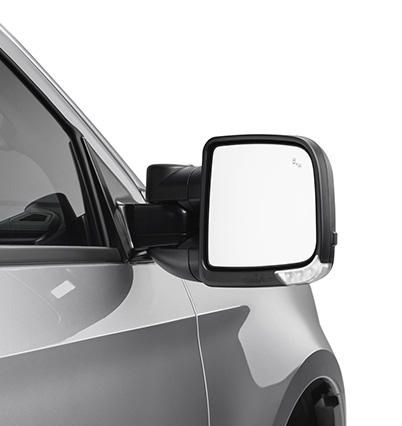Isuzu D-MAX Clearview Towing Mirrors for increased rearward visibility