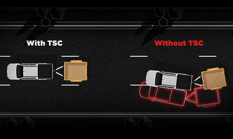 Isuzu D-MAX Trailer Sway Control supporting stability while towing