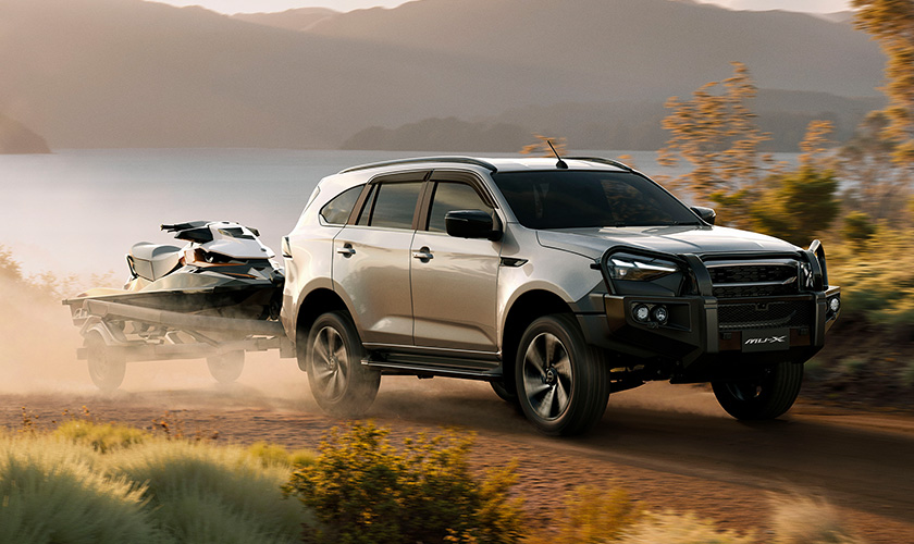 MU-X driving across varied terrain