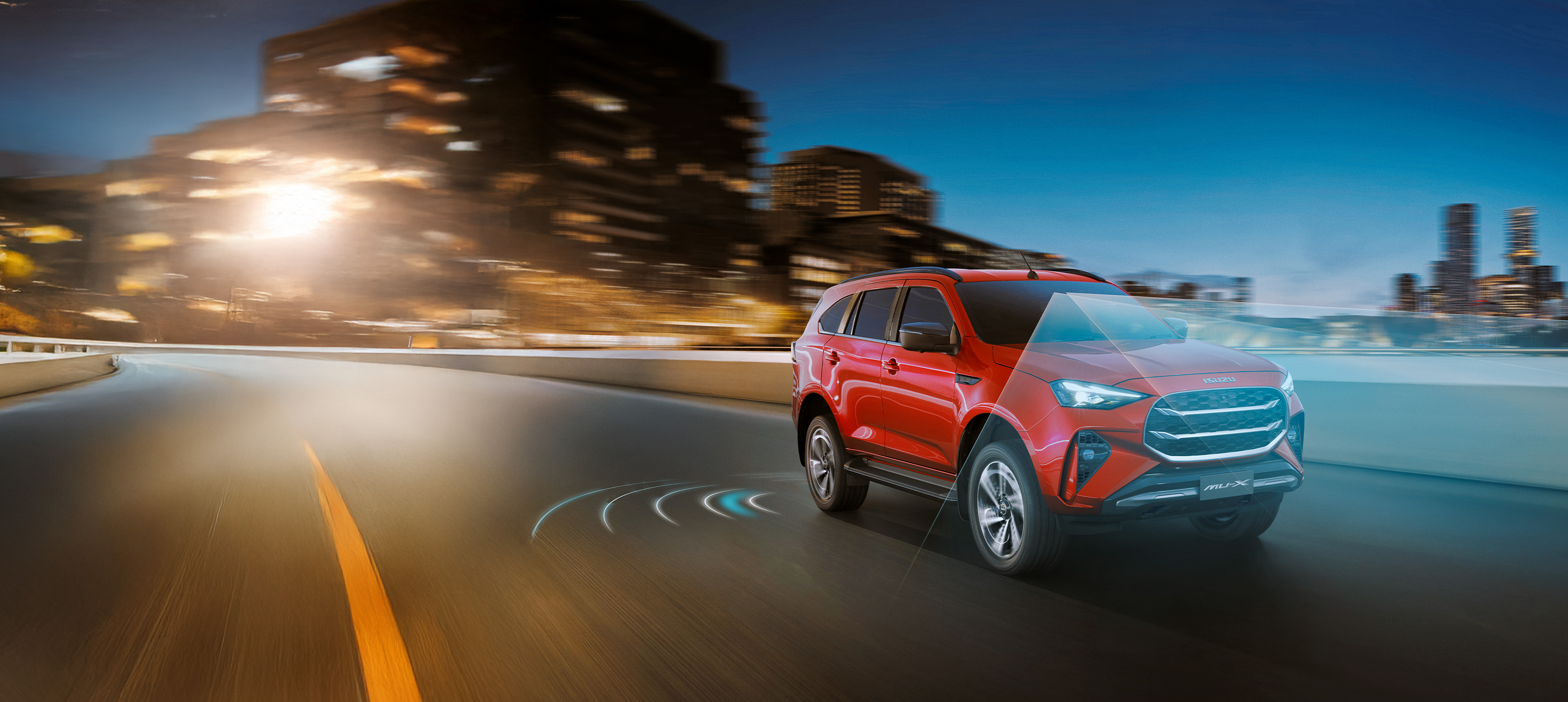 Isuzu MU-X with Intelligent Driver Assistance System safety technology