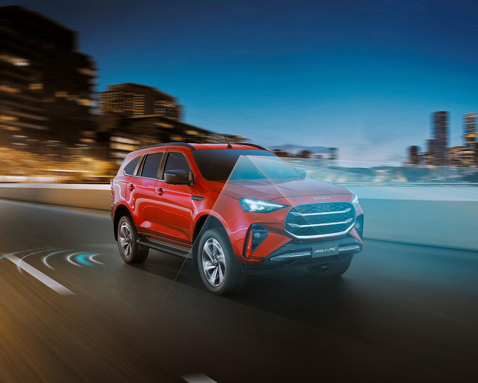 Isuzu MU-X with Intelligent Driver Assistance System safety technology