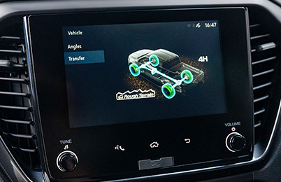 D-MAX X-RIDER Rough Terrain Mode display