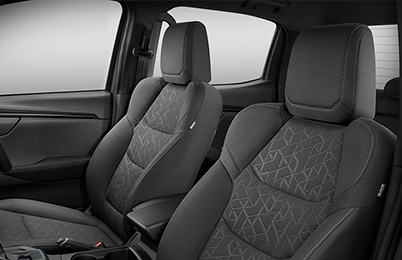 D-MAX X-RIDER interior with premium cloth seats