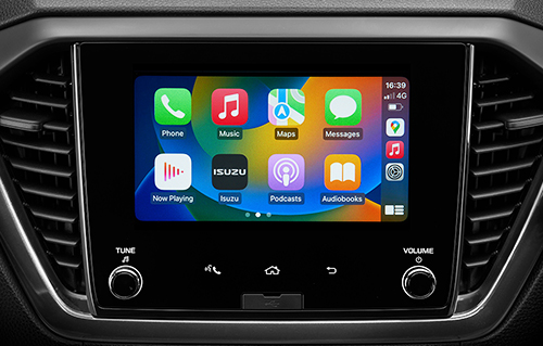 D-MAX X-RIDER touchscreen with wireless Apple CarPlay® and Android Auto™