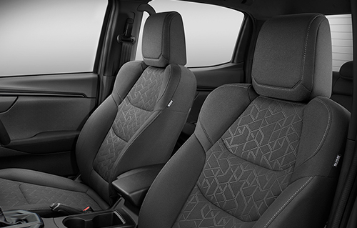 D-MAX X-RIDER interior with premium cloth seats