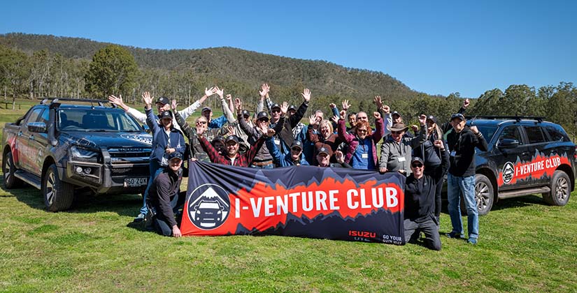 Isuzu I-Venture Club off-road driving experience participants