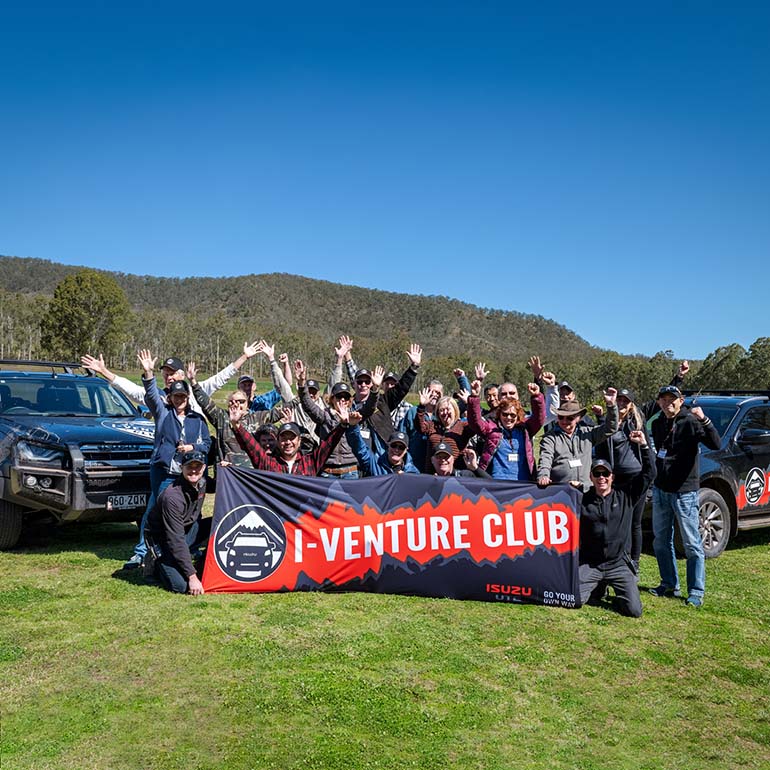 Isuzu I-Venture Club off-road driving experience participants