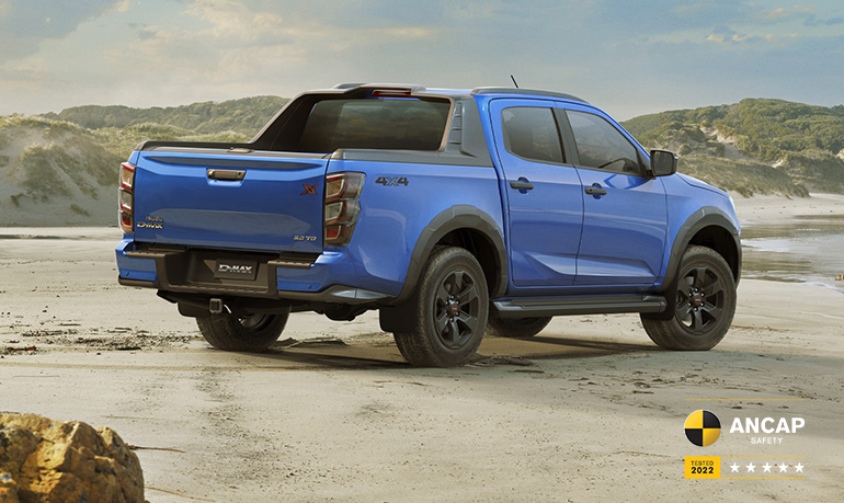 Blue Isuzu D-MAX X-TERRAIN showcasing premium exterior styling
