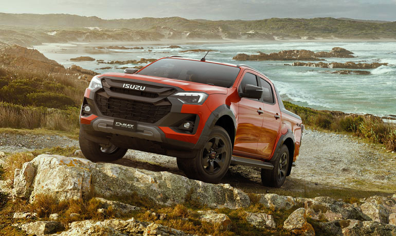 Isuzu D-MAX X-TERRAIN demonstrating off-road capability and rugged design